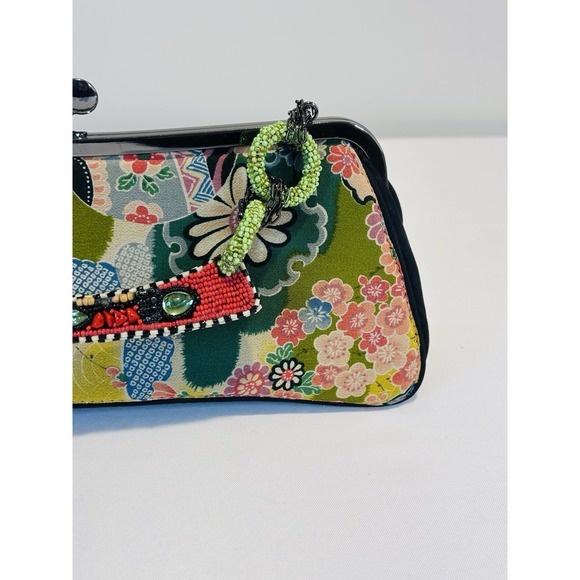 Mary Frances Beaded Leather Bag Beautiful Handcrafted Colorful Boho - Picture 15 of 16